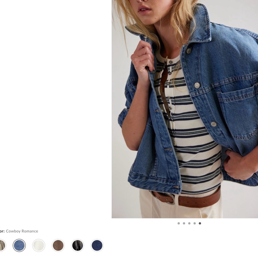 We The Free Opal Swing Denim Jacket - Oversized Medium - Picture 4 of 11
